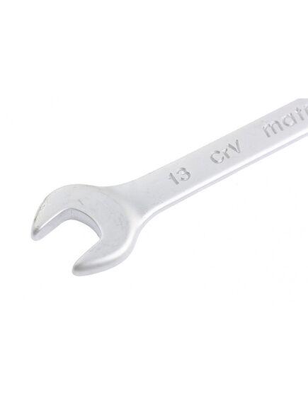 Ключ комбинированный 13 мм матовый хром MATRIX 15109, фото , изображение 3 - Метэкс