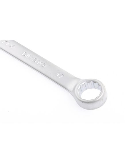 Ключ комбинированный 17 мм матовый хром MATRIX 15113, фото , изображение 3 - Метэкс