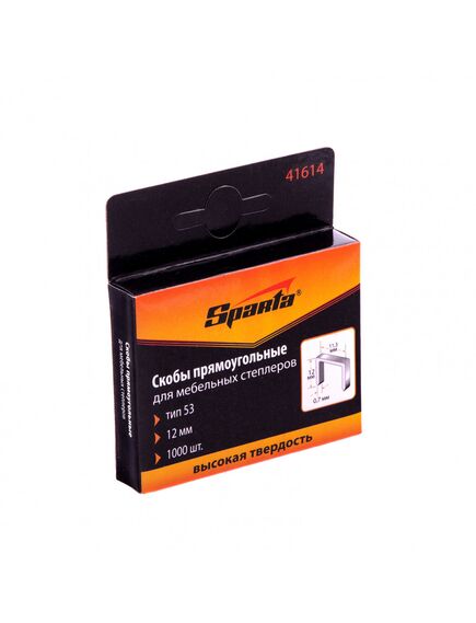 Скобы 12 мм для мебельного степлера тип 53 1000 шт SPARTA 41614, фото , изображение 4 - Метэкс