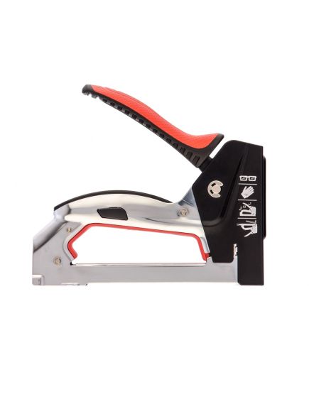 Степлер мебельный стальной быстрая загрузка тип скобы 53 6-10 мм MATRIX 40916, фото , изображение 2 - Метэкс