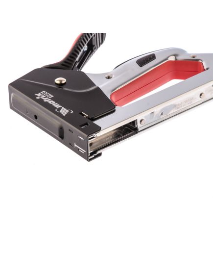 Степлер мебельный стальной быстрая загрузка тип скобы 53 6-10 мм MATRIX 40916, фото , изображение 3 - Метэкс