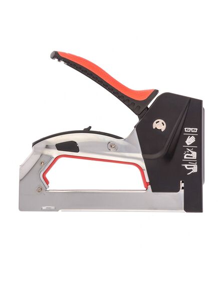 Степлер мебельный стальной быстрая загрузка тип скобы 53 4-14 мм MATRIX 40917, фото , изображение 2 - Метэкс