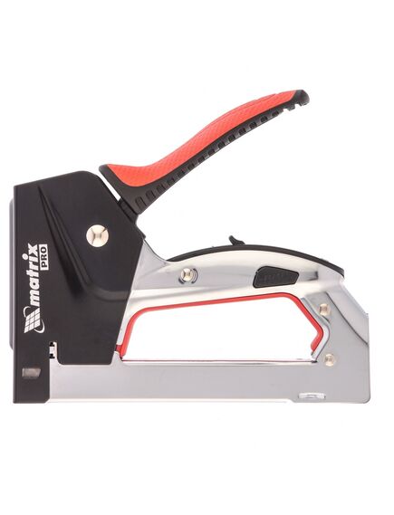Степлер мебельный стальной быстрая загрузка тип скобы 53 4-14 мм MATRIX 40917, фото , изображение 7 - Метэкс