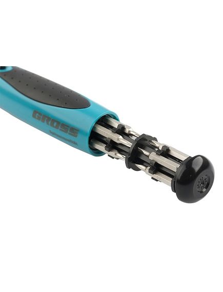 Отвертка реверсивная 11 шт механизм SmartPush mini GROSS 11609, фото , изображение 2 - Метэкс