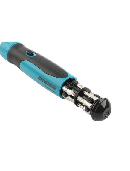 Отвертка реверсивная 12 шт механизм SmartPush GROSS 11611, фото , изображение 3 - Метэкс