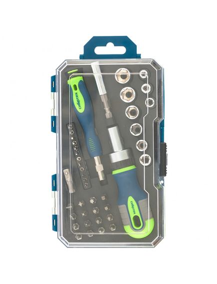 Отвертки реверсивные с набором бит 41 предмет СИБРТЕХ 13338, фото , изображение 2 - Метэкс