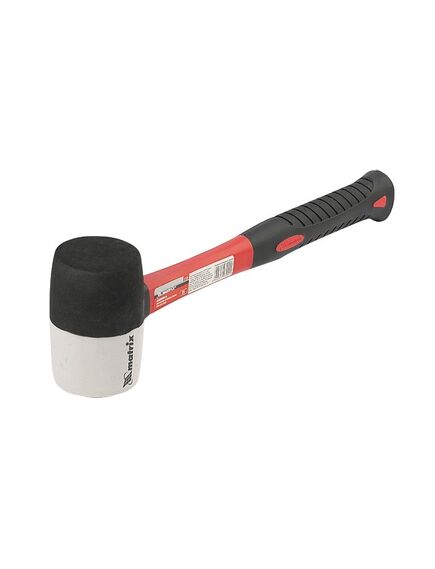 Киянка резиновая 225 г черно-белая резина фибергласовая рукоятка MATRIX 11170, фото , изображение 2 - Метэкс