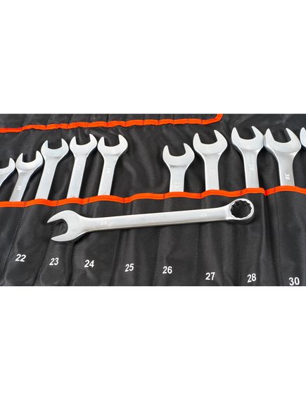 Набор ключей комбинированных 6-32 мм 25 шт матовый хром MATRIX 15413, фото , изображение 2 - Метэкс