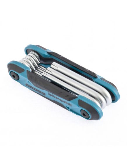 Набор ключей имбусовых TORX-TEMPER складные 8 шт GROSS 16413, фото , изображение 3 - Метэкс