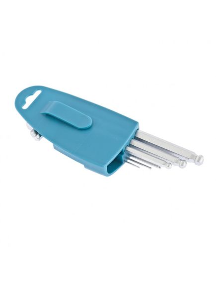 Набор ключей имбусовых 1,5-10 мм HEX S2 9 шт удлиненные с шаром сатинированные GROSS 16403, фото , изображение 2 - Метэкс