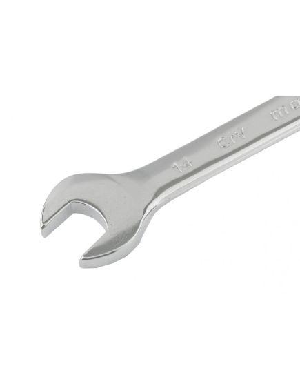 Ключ комбинированный 14 мм полированный хром MATRIX 15158, фото , изображение 2 - Метэкс
