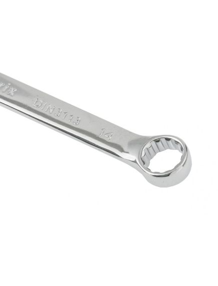 Ключ комбинированный 14 мм полированный хром MATRIX 15158, фото , изображение 3 - Метэкс