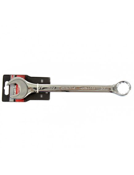 Ключ комбинированный 27 мм полированный хром MATRIX 15172, фото , изображение 2 - Метэкс