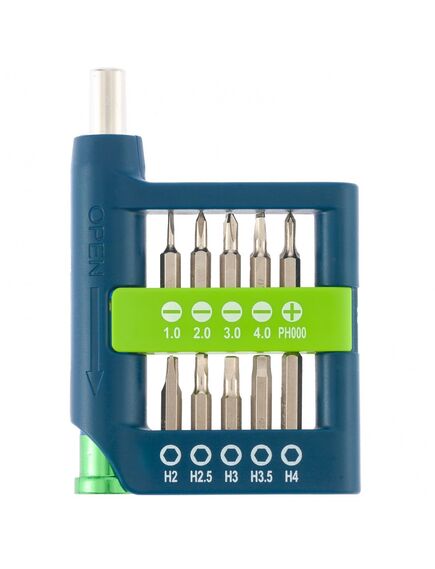 Отвертка для точных работ с набором бит 21 предмет СИБРТЕХ 13334, фото , изображение 4 - Метэкс