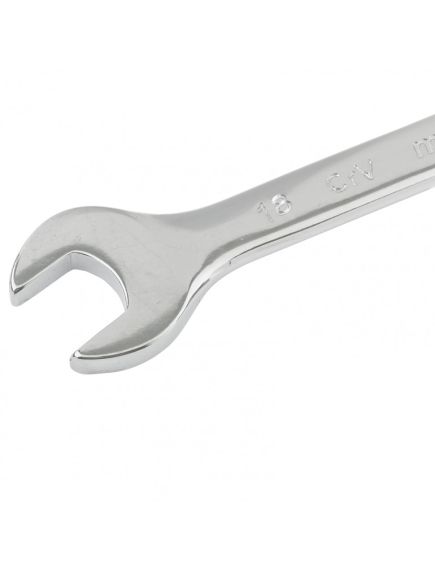 Ключ комбинированный 18 мм полированный хром MATRIX 15162, фото , изображение 2 - Метэкс