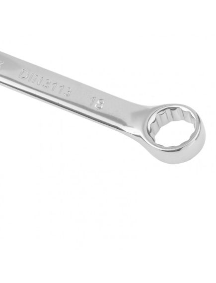 Ключ комбинированный 18 мм полированный хром MATRIX 15162, фото , изображение 3 - Метэкс