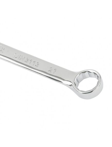Ключ комбинированный 21 мм полированный хром MATRIX 15165, фото , изображение 3 - Метэкс