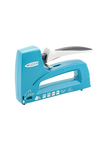 Степлер мебельный 8-14 мм тип скобы 53, 36, 300, 500 пластик 4 функции GROSS 41005, фото , изображение 2 - Метэкс