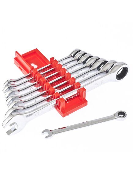 Набор ключей комбинированных трещоточных 8 шт MATRIX 14513, фото , изображение 2 - Метэкс