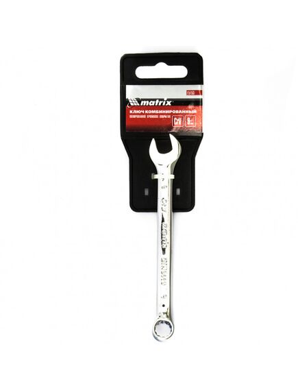 Ключ комбинированный 9 мм полированный хром MATRIX 15153, фото , изображение 4 - Метэкс