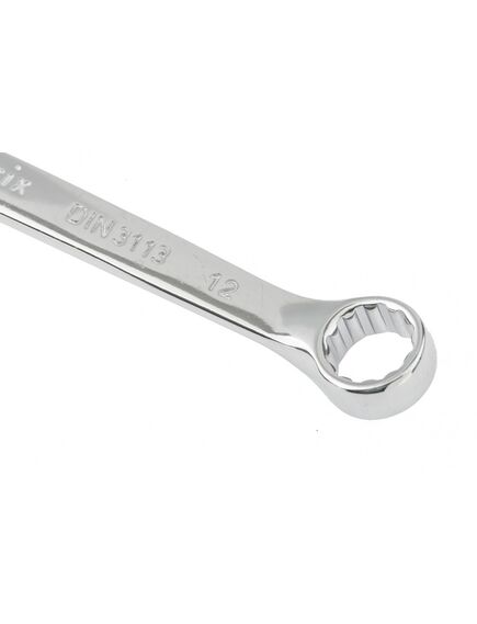 Ключ комбинированный 12 мм полированный хром MATRIX 15156, фото , изображение 3 - Метэкс