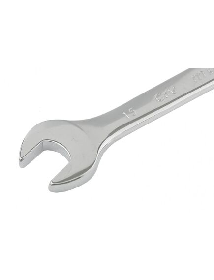 Ключ комбинированный 15 мм полированный хром MATRIX 15159, фото , изображение 3 - Метэкс