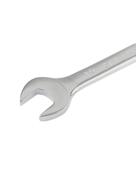 Ключ комбинированный 19 мм полированный хром MATRIX 15163, фото , изображение 2 - Метэкс