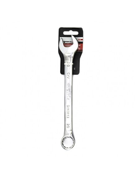 Ключ комбинированный 20 мм полированный хром MATRIX 15164, фото , изображение 4 - Метэкс
