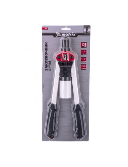 Заклепочник двуручный 330 мм заклепки 3,2-4,0-4,8 мм MATRIX 40549, фото , изображение 5 - Метэкс