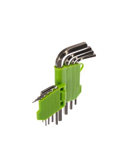 Набор ключей имбусовых 1,5-10 мм HEX 9 шт закаленные короткие СИБРТЕХ 12317, фото , изображение 2 - Метэкс