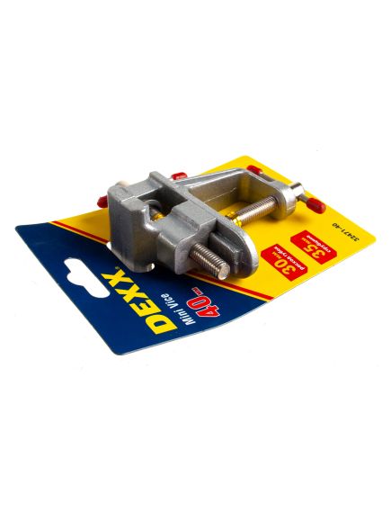 Мини тиски настольные с винтовым зажимом 40 мм DEXX 32471-40, фото , изображение 2 - Метэкс