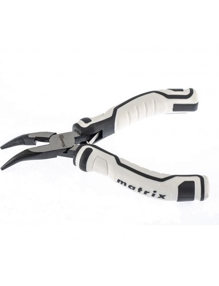 Длинногубцы 125 мм Mini изогнутые авторазжим MATRIX 17831, фото , изображение 2 - Метэкс