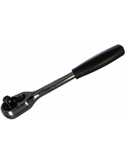 Ключ трещоточный 1/2" 250 мм 60 зубьев обрезиненая рукоятка SATA S13972, фото , изображение 3 - Метэкс