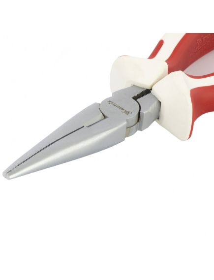 Длинногубцы 160 мм прямые White Nickel никелированные трехкомпонентные рукоятки MATRIX 17188, фото , изображение 2 - Метэкс