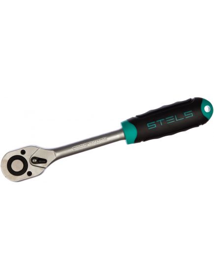 Ключ трещоточный 1/2" 245 мм 72 зубца с быстрым сбросом STELS 14027, фото , изображение 2 - Метэкс