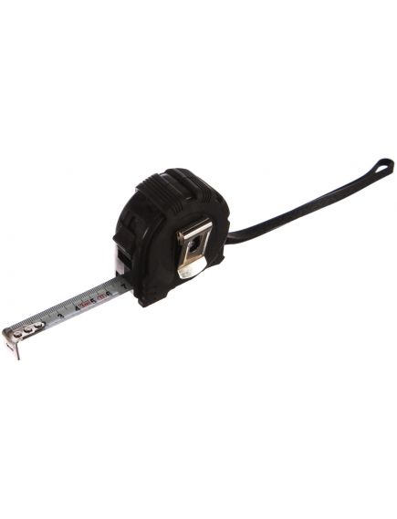 Рулетка 3 м х 16 мм Black обрезиненный корпус MATRIX 31013, фото , изображение 3 - Метэкс