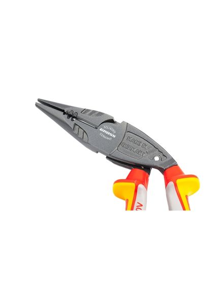 Длинногубцы 200 мм с изогнутой головой комбинированные диэлектрические рукоятки 1000 В GROSS 17181, фото , изображение 3 - Метэкс