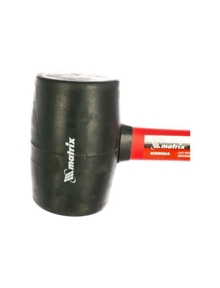 Киянка резиновая 450 г черная резина фибергласовая рукоятка MATRIX 11185, фото , изображение 3 - Метэкс