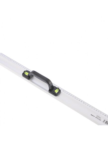 Линейка-уровень 1000 мм металлическая пластмассовая ручка 2 глазка MATRIX 30577, фото , изображение 3 - Метэкс