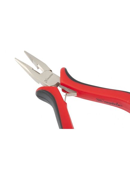 Длинногубцы 130 мм прямые Mini никелированные авторазжим двухкомпонентные рукоятки MATRIX 17810, фото , изображение 3 - Метэкс