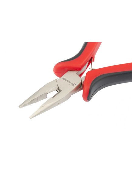 Длинногубцы 130 мм прямые Mini никелированные авторазжим двухкомпонентные рукоятки MATRIX 17810, фото , изображение 2 - Метэкс