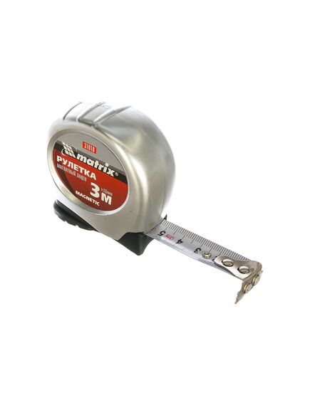 Рулетка 3 м х 16 мм Magnetic магнитный зацеп MATRIX 31010, фото , изображение 2 - Метэкс