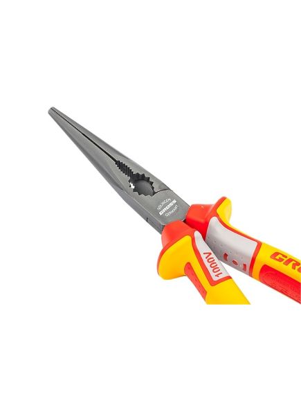 Длинногубцы 205 мм прямые диэлектрические рукоятки до 1000 В GROSS 17177, фото , изображение 2 - Метэкс