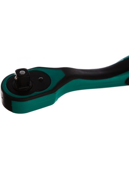 Ключ трещоточный 1/2" 248 мм 72 зубца с быстрым сбросом двухкомпонентная рукоятка STELS 14030, фото , изображение 5 - Метэкс