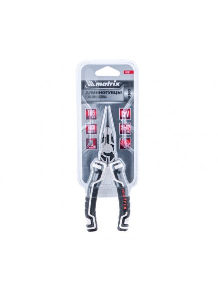 Длинногубцы 165 мм прямые усиленная система MATRIX 17197, фото , изображение 4 - Метэкс