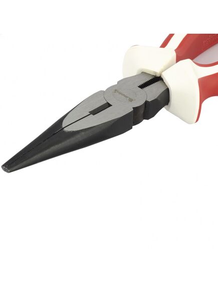 Длинногубцы 200 мм прямые Premium трехкомпонентные рукоятки MATRIX 17187, фото , изображение 2 - Метэкс