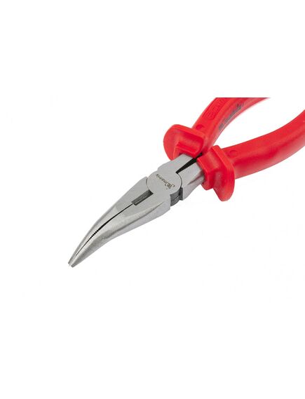 Длинногубцы 160 мм изогнутые Econom шлифованные пластмассовые рукоятки MATRIX 17494, фото , изображение 3 - Метэкс