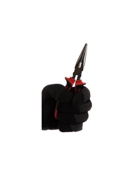 Длинногубцы 180 мм прямые Nickel никелированные двухкомпонентные рукоятки MATRIX 17166, фото , изображение 2 - Метэкс