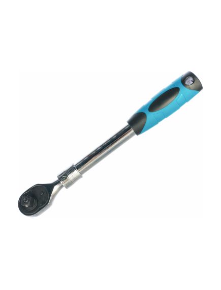 Ключ трещоточный 1/2" 380 мм 72 зубца телескопический GROSS 14070, фото , изображение 2 - Метэкс