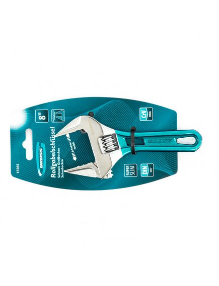 Ключ разводной 140 мм укороченная ручка GROSS 15565, фото , изображение 3 - Метэкс